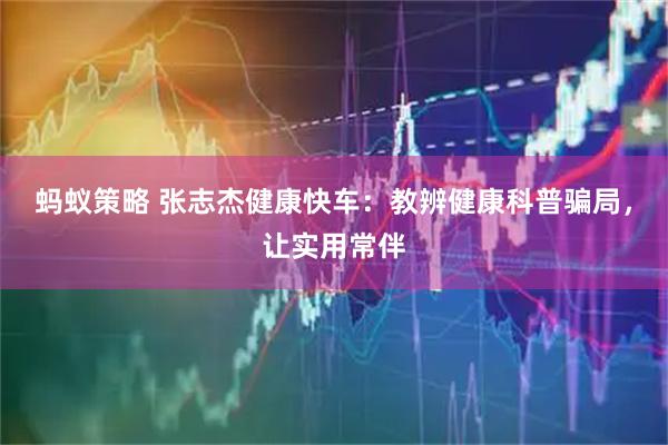 蚂蚁策略 张志杰健康快车：教辨健康科普骗局，让实用常伴